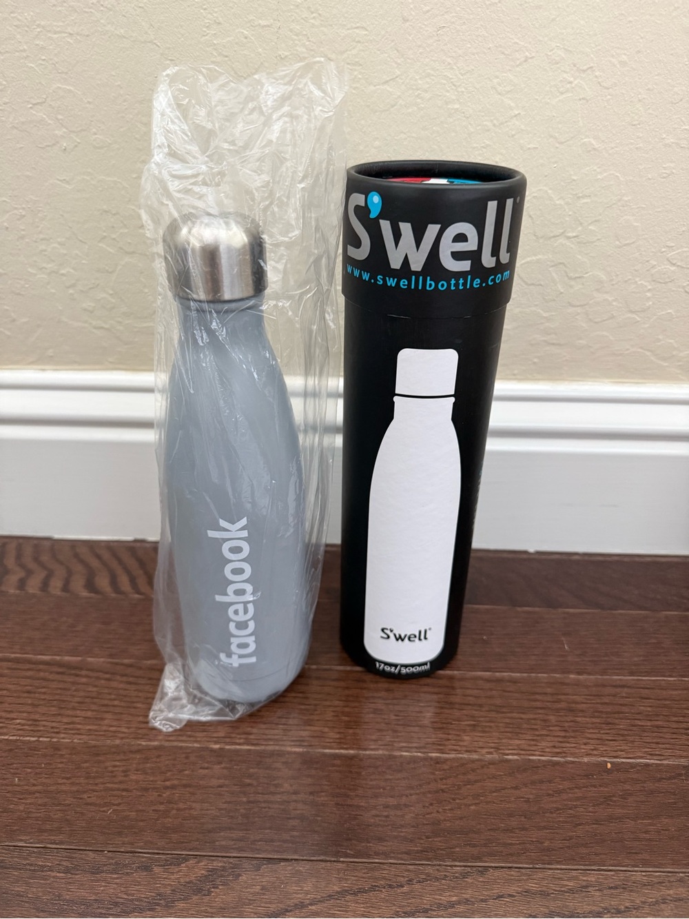 Facebook x S'well Gray Stainless Water Bottle